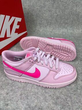 Nike Dunk Low Pink Foam / Hyper Pink Youth Girls Shoes Original Box